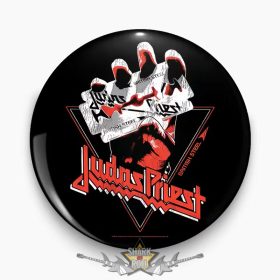 JUDAS PRIEST - Logo 3.  Button Badge. jelvény