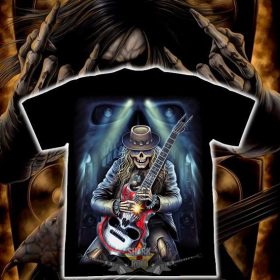 ROCK - SKULL GITÁR.  FG.216. import fantasy póló ROCK - SKULL GITÁR.  FG.216. import fantasy póló
