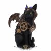 BLACK CAT - Macska figura. Feline flight. 23. cm. D5415T1.  fantasy figura