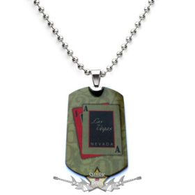 Dog Tag Design - LAS VEGAS - NEVADA. fém  medál, dog tag.