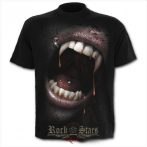 SPIRAL. GOTH FANGS - T-Shirt Black . gothic, fantasy póló