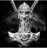   THOR HAMMER -  Odin Thor kalapács . Uralkodó retro kelta fém  férfi amulett. TU.   nyaklánc, medál