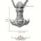 THOR HAMMER -  Odin Thor kalapács . Uralkodó retro kelta fém  férfi amulett. TU.   nyaklánc, medál
