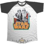   Star Wars - Men's Raglan Tee.  Classic Troopers & Logo. . filmes  póló
