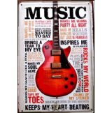 GUITAR MUSIC - KEEPS MY HEART.  20X30.cm. fém tábla kép
