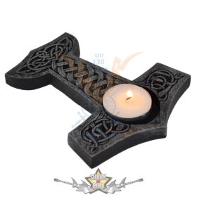   Thor's Hammer -  Ezüstszürke teamécses tartó „Thor’s Hammer”.   766-7858.   mécses, gyertya tartó