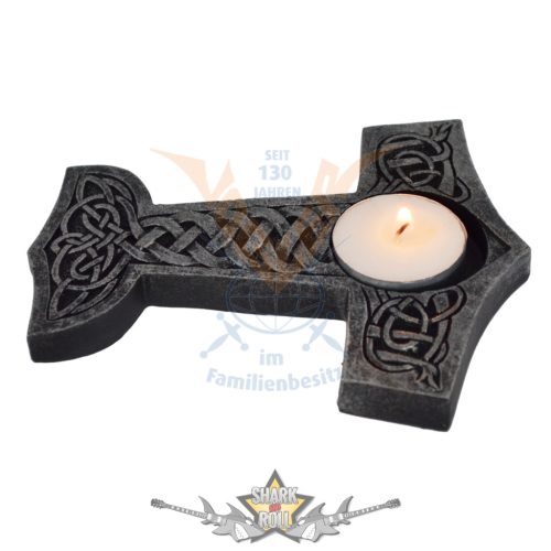 Thor's Hammer -  Ezüstszürke teamécses tartó „Thor’s Hammer”.   766-7858.   mécses, gyertya tartó