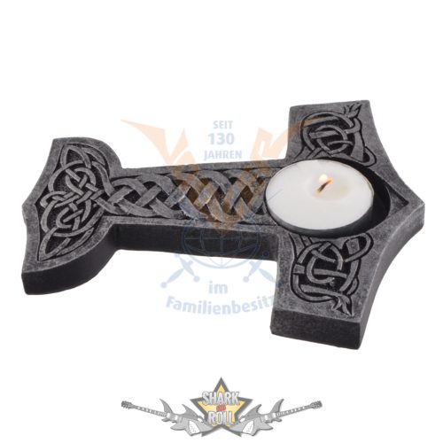Thor's Hammer -  Ezüstszürke teamécses tartó „Thor’s Hammer”.   766-7858.   mécses, gyertya tartó