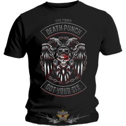 Five Finger Death Punch  - GOT YOUR SIX. Biker Badge  FG. 019.   férfi zenekaros  póló. 