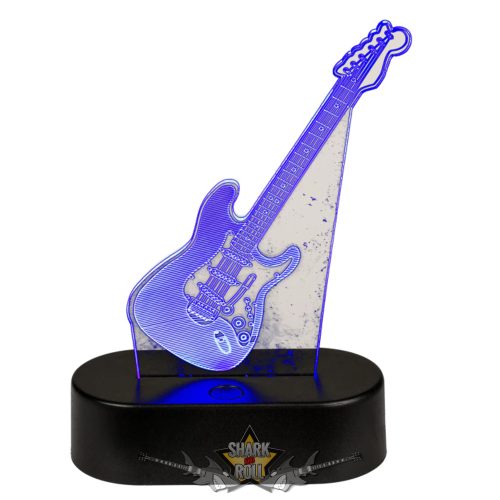 3D fény, gitár, kb. 18 x 12 cm,   