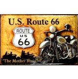 ROUTE 66 - THE MOTHER ROAD. 30x40.cm. fém tábla kép 