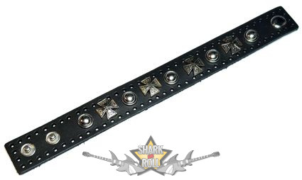 Iron cross - Vas kereszt 4 db fém kereszttel.   karkötő, csuklópánt. JVP