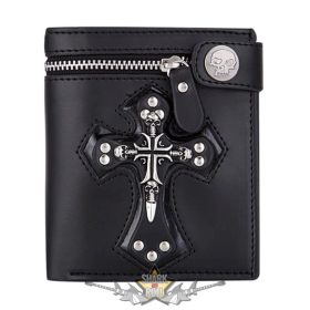 Gothic cross - cipzáras pénztárca lánccal