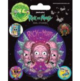 Rick and Morty - (Psychedelic Visions). matrica szett