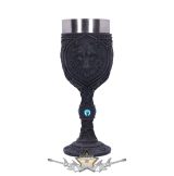   Night Wolf - Black Gothic Animal Goblet 19.5cm. U2501G6.  fantasy dísz,kehely