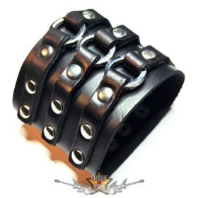   3 pántos  karkötő csuklópánt fém  karikákkal.csuklószorító. JVP.