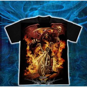 DEATH FIRE BIKER.  FG.221. import fantasy póló DEATH FIRE BIKER.  FG.221. import fantasy póló