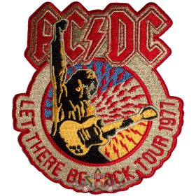   AC/DC - Standard Patch. Let There Be Rock Tour 1977 * EXTRA PRÉMIUM *.  hímzett felvarró