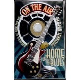   GUITAR - HOME OF THE BLUES -  Metal Sign.  20X30.cm. fém tábla kép