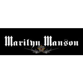 Marilyn Manson  -  Logo.  10 x 3.  felvarró