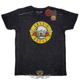   Guns N Roses - Unisex T-Shirt.  Classic Logo (Black) (Wash Collection)  férfi zenekaros póló