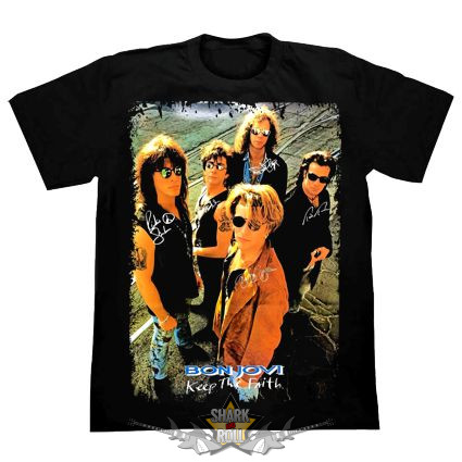 BON JOVI - VINTAGE- KEEP THE FAITH.  SD.   férfi zenekaros  póló. 