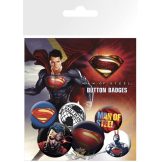 SUPERMAN - MAN OF STEEL - Mix Badge Pack.   jelvényszett