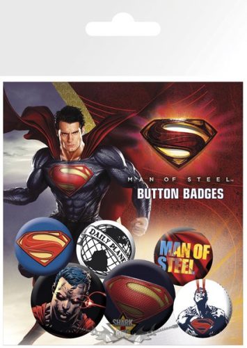 SUPERMAN - MAN OF STEEL - Mix Badge Pack.   jelvényszett