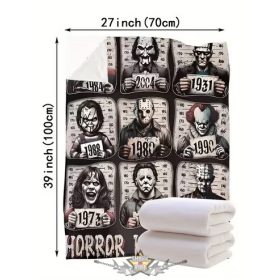   Horror ikonok  - Freddy Krueger, Jason, Pennywise tervek - Puha flanel bolyhós ágynemű.  import  törölköző, ágytakaró