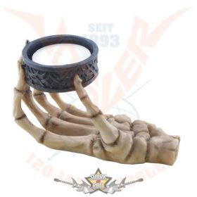   Tealight holder skeleton hand - mécses tartó csontváz kéz.  816-4236. mécsestartó