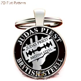   Judas Priest - British Steel Band Logó Cinkötvény Kulcstartó.    import fém kulcstartó