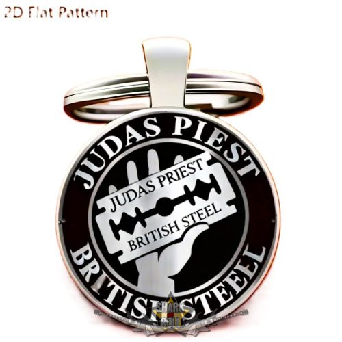 Judas Priest - British Steel Band Logó Cinkötvény Kulcstartó.    import fém kulcstartó