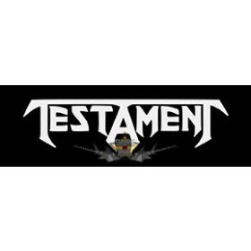 Testament  -  Logo.  10 x 3.  felvarró