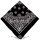 CLASSIC BANDANA - Black - kendő, bandana.  vékony nyári vászon kendő
