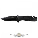   FOX - Jack Knife, egykezes, fekete, fém fogantyú.Klappmesser, 45861. hobby kés, bicska