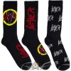 Slayer - Unisex Sock Guitar Tin.  Logos (Black) (UK Size 6.5 - 11)  Fémdobozos Limitált zokni szett