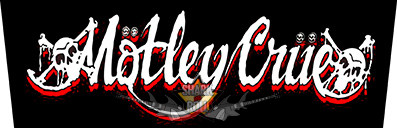 MÖTLEY CRÜE - Logo.  superstrip xtra hátfelvarró.   