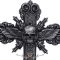 Spiral Crucifix Cross Skull and Wings Wall Plaque. B5256s0. 32,5.cm. koponya figura kereszt.
