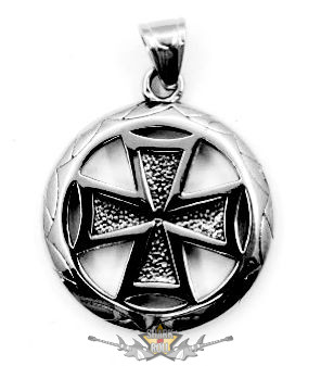 IRON CROSS - VASKERESZT keretbe - Cross Pendant Necklace. stainless steel. JVP. nyaklánc, medál