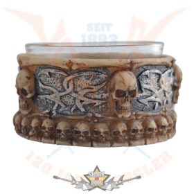Koponyás tealight, kisméretü. mécses tartó