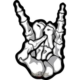 Kéz jelek - HEAVY METAL    felvarró
