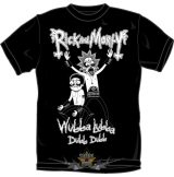   RICK AND MORTY -  WUBBA LUBBA Metal  T-Shirt BLACK.  S.P.  filmes  póló