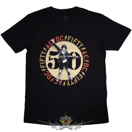 AC/DC - Unisex T-Shirt: Gold Emblem    férfi zenekaros póló