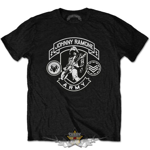 RAMONES - Johnny Ramone Unisex T-Shirt.  Army Logo . zenekaros  póló. 