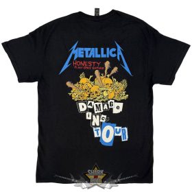   Metallica - Unisex T-Shirt.  Damage Inc (Black) (Back Print).    férfi zenekaros póló
