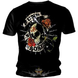Guns N Roses - Skull & roses. FG.052.   férfi zenekaros  póló. 