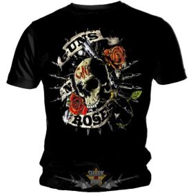 Guns N Roses - Skull & roses.  S.ZF. 052.   férfi zenekaros  póló.    Guns N Roses - Skull & roses.  S.ZF. 052.   férfi zenekaros  póló.