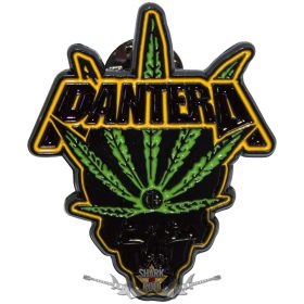 Pantera - Pin Badge. Leaf Skull.   import fém  jelvény