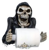   Reapers Revenge Toilet Roll Holder 26cm. Csontváz tekercspapír tartó. AL50354  koponya figura