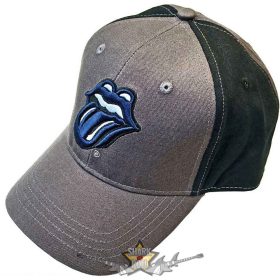   The Rolling Stones - Unisex Baseball Cap.  Navy Tongue.  Charcoal Grey - Black 2-Tone   Prémium baseball sapka